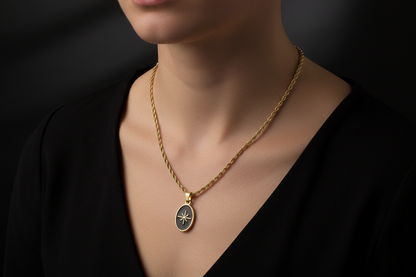 Gold Dark Star Necklace