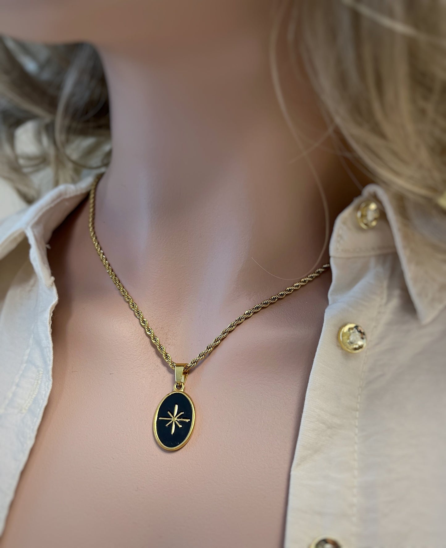 Gold Dark Star Necklace