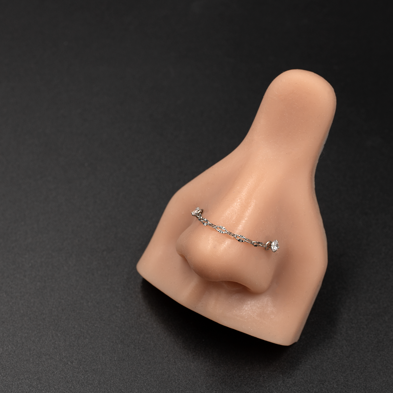 Silver Starburst Nose Chain