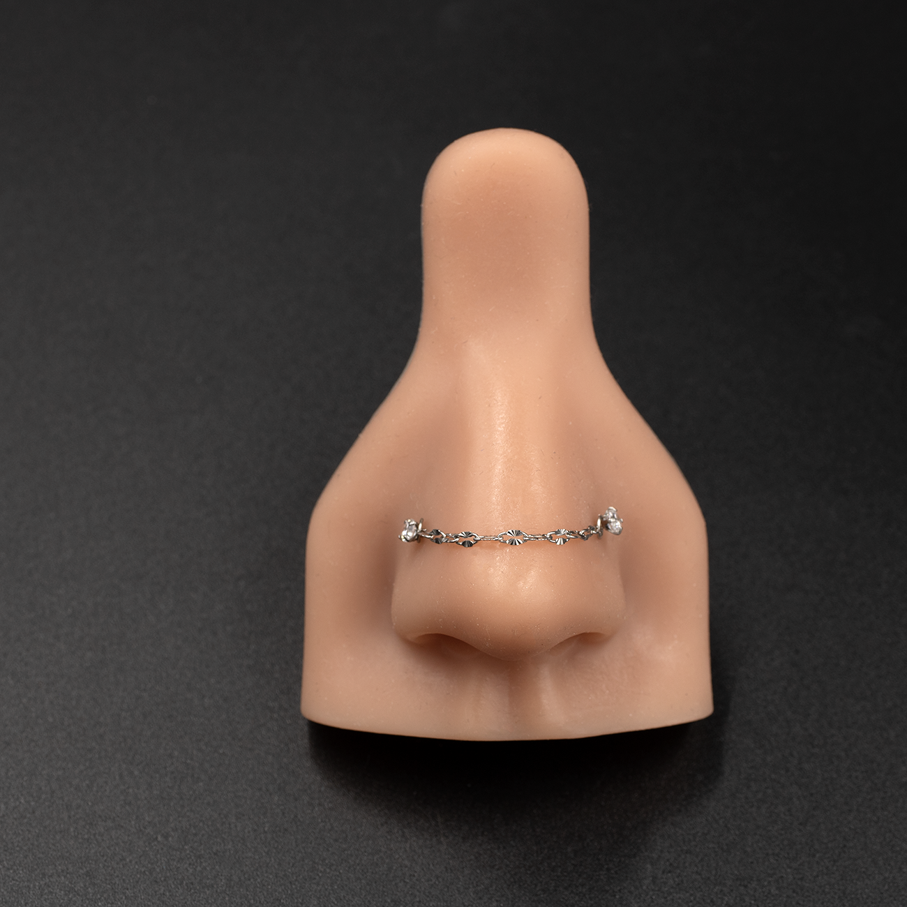 Silver Starburst Nose Chain