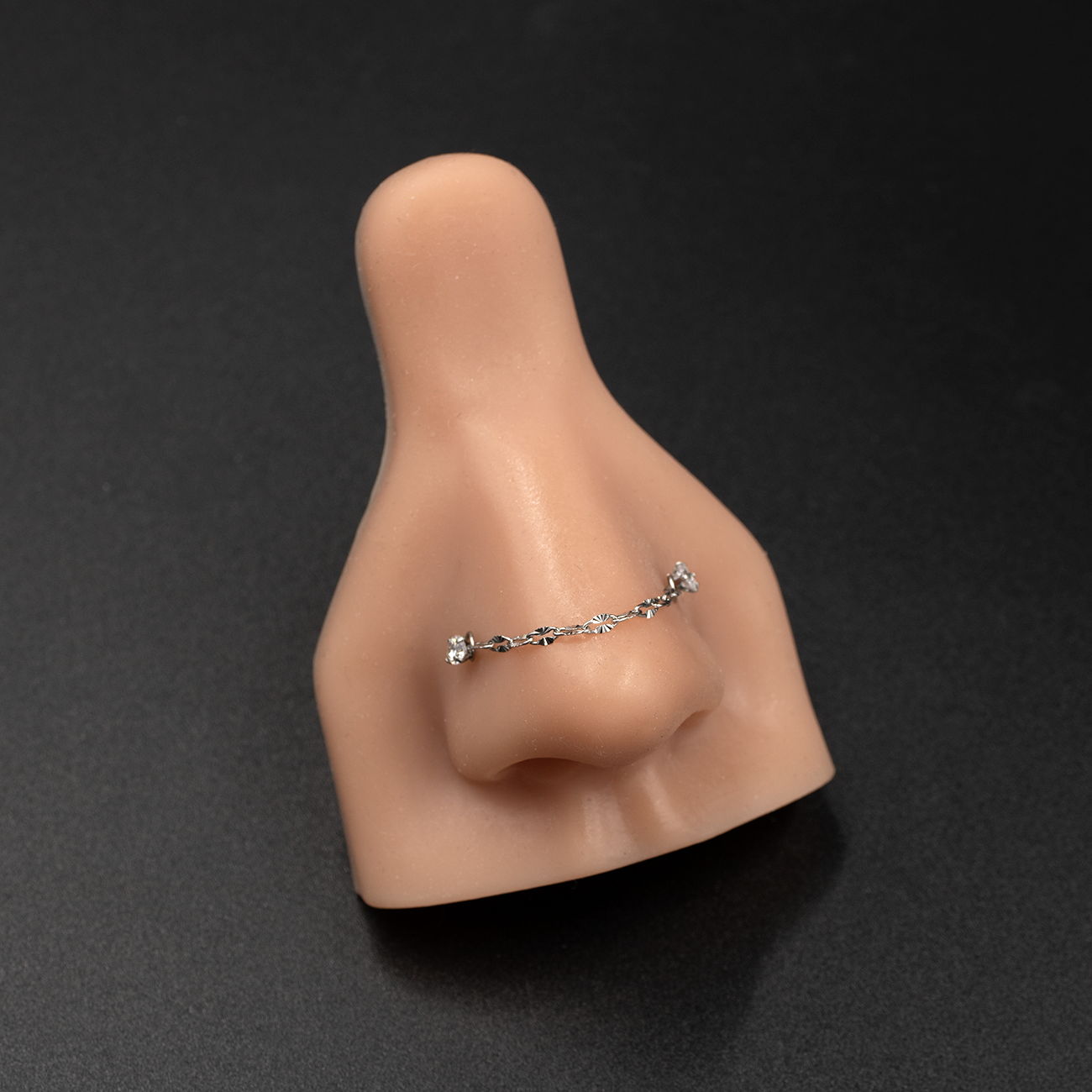 Silver Starburst Nose Chain