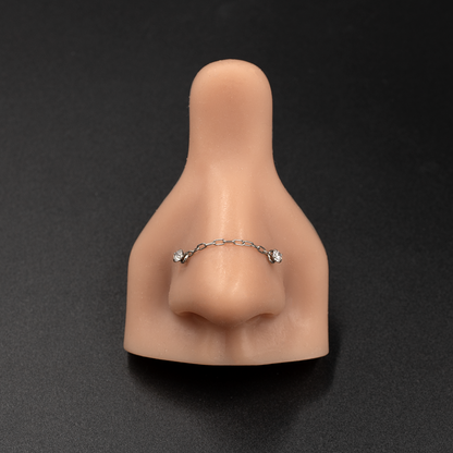 Mini Paperclip Nose Piercings Chain