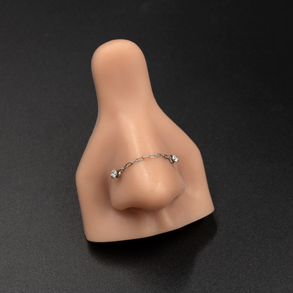 Mini Paperclip Nose Piercings Chain