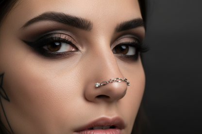 O-Link Double Nose Piercing Chain
