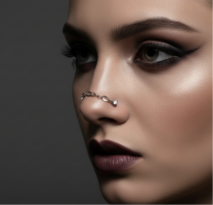 O-Link Double Nose Piercing Chain
