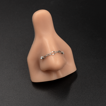 O-Link Double Nose Piercing Chain