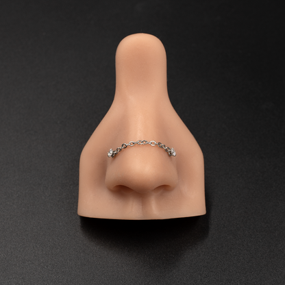 Simple Double Nose Piercings Chain