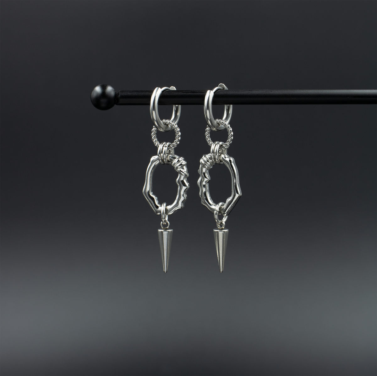Spiky Drop Earrings